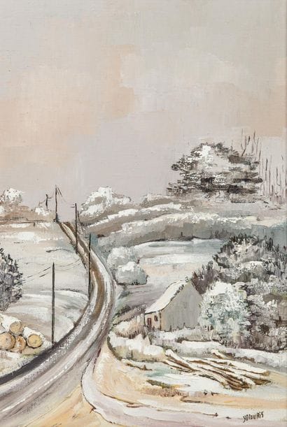 Yveline DIOURIS (1932-2017)
La neige à loguivy...