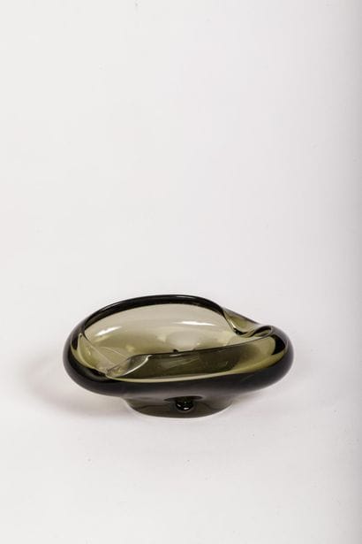 Cendrier en verre de Murano de forme libre...