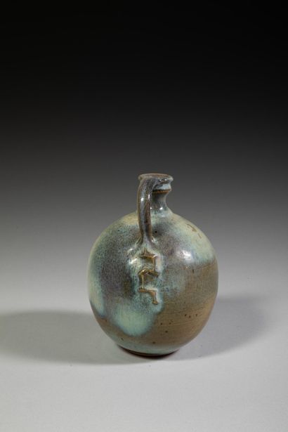 Duguet 
turquoise and gray glazed stoneware...