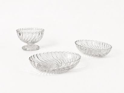 BACCARAT
Paire de raviers ovales modèle Bambou,...