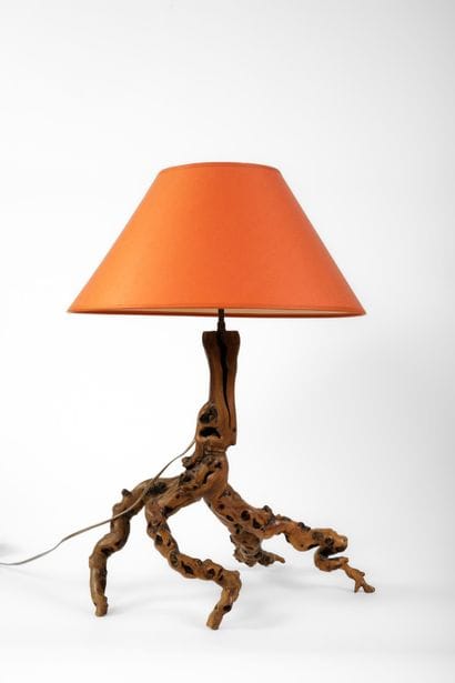 In the Brutalist style 
Unique lamp made...