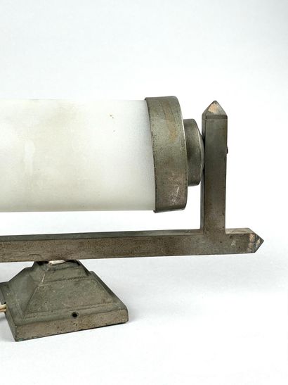 Cylindrical wall sconce made of metal and...