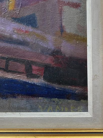 Claude VANIER (1910-1958)
Bateaux à quai,...