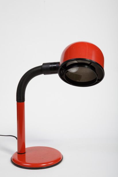 Lampe de bureau orientable en métal laqué...