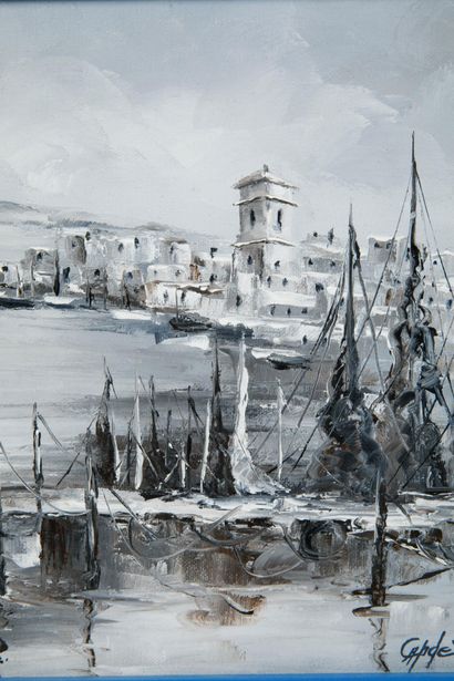 Yvan CAPDEVILLE (XXe)
Port 
Huile sur toile...