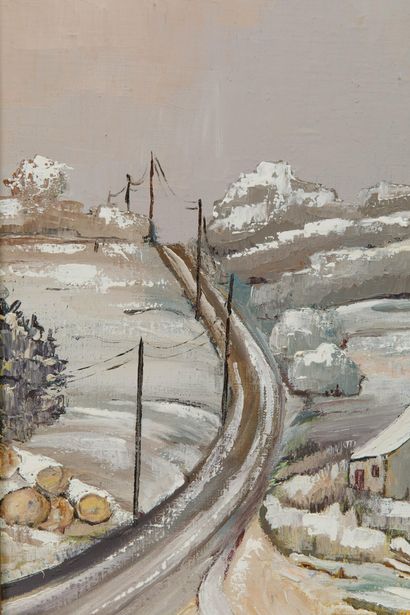 Yveline DIOURIS (1932-2017)
La neige à loguivy...