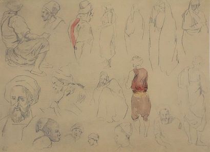 Eugène DELACROIX (1798-1863) (d'après) 
Etudes...