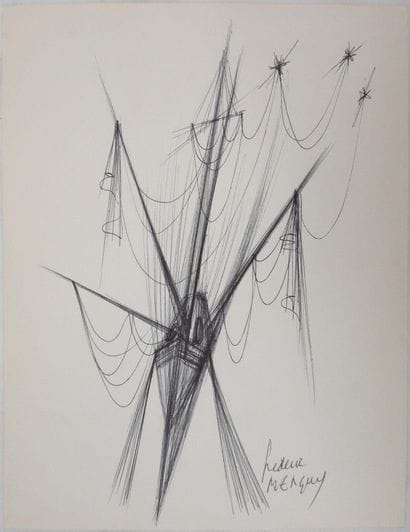 Frédéric MENGUY (1927-2007)
Le bateau fantôme,...