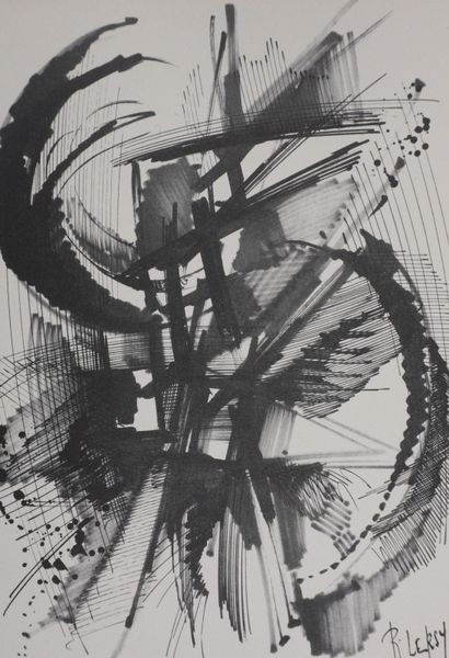 Roger LERSY (1920-2004) 
L'Evènement, Composition...