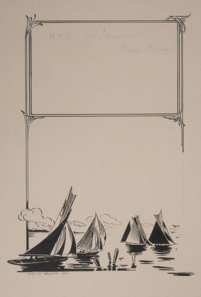 Henry DE WAROQUIER (1881-1970)
Les voiliers,...