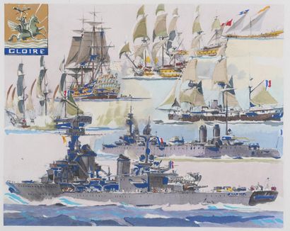 MARIN MARIE (1901–1987)
The Ship Gloire (2nd-class...