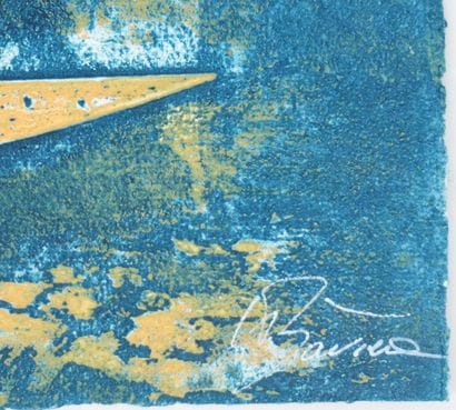 Henri BAVIERA (1934-)
Soleil sur fond bleu,...
