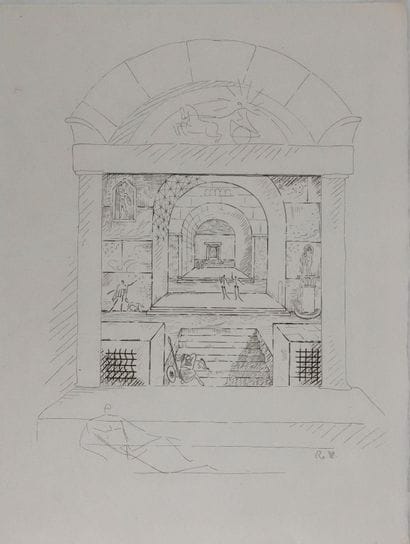 Roger VIEILLARD (1907-1989)
Temple d'Apollon
Gravure...