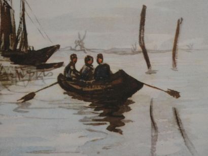 Claude MONET (1840-1926) (d'après) 
Le moulin...