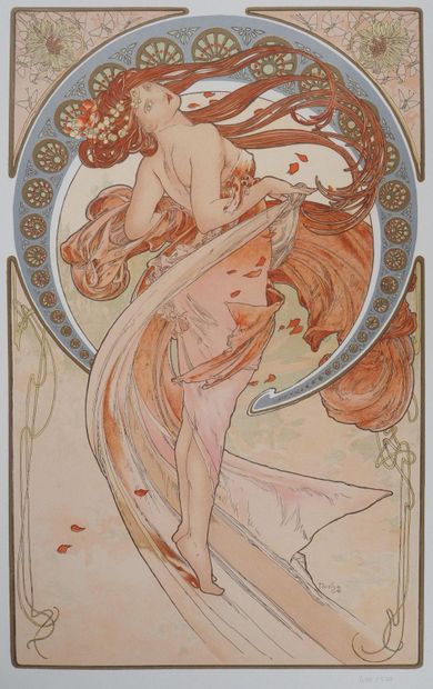 Alphonse MUCHA (1860-1939)
Les Arts, la danse
Lithographie...