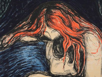 Edvard Munch (1863-1944) (d'après)
Vampire
Lithographie
Signée...