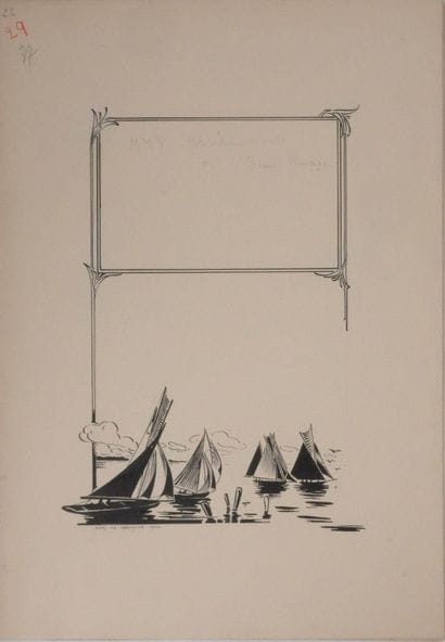 Henry DE WAROQUIER (1881-1970)
Les voiliers,...