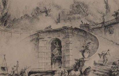 Hubert ROBERT (1733-1808)
Italie, Les grands...