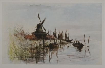 Claude MONET (1840-1926) (d'après) 
Le moulin...
