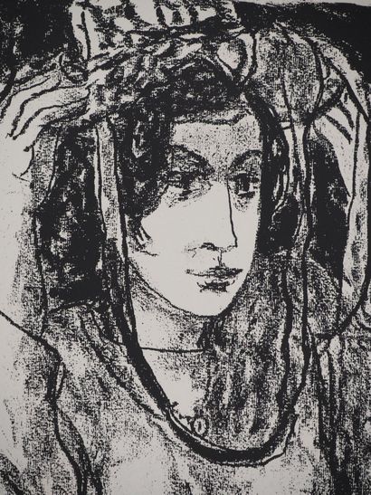 Leopoldo PRESAS (1915-2009)
Femme au chapeau,...