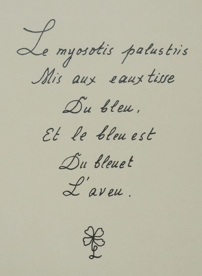 Louise DE VILEMORIN (1902-1969)
Le myosotis,...