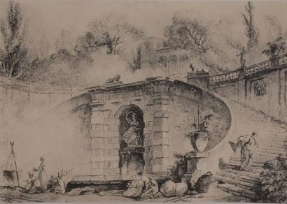 Hubert ROBERT (1733-1808)
Italie, Les grands...