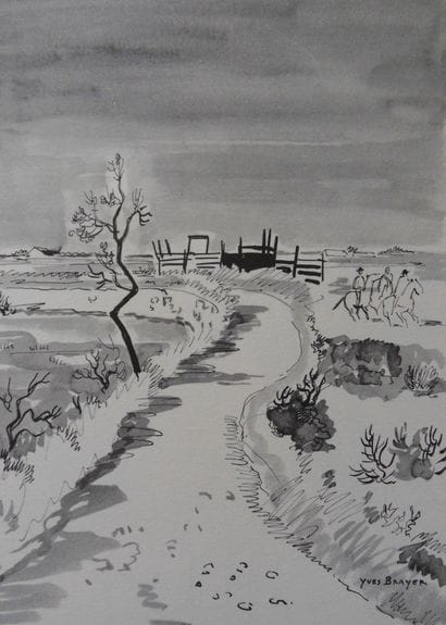 Yves BRAYER (1907-1990)
Route en Camargue,...