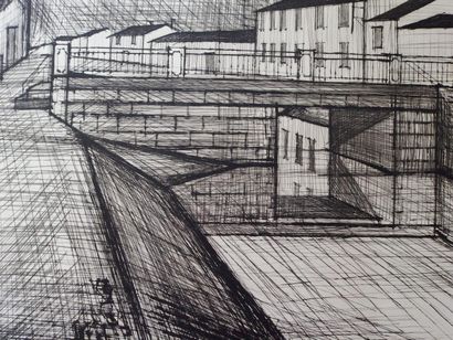 Bernard BUFFET (1928-1999)
Le canal : L'écluse,...