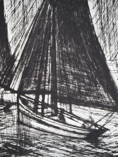 Bernard BUFFET (1928-1999)
Les voiles noires,...