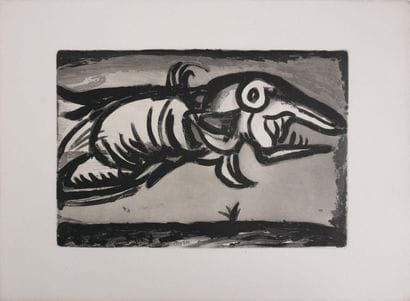 Georges ROUAULT (1871-1958)
Le poisson volant,...