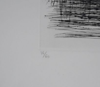 Bernard BUFFET (1928-1999)
Lucane et scarabée
Gravure...