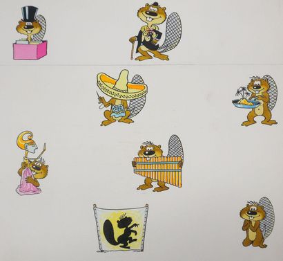 Roger BUSSEMEY (1920-1988)
Les castors musiciens,...