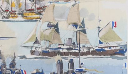 MARIN MARIE (1901–1987)
The Ship Gloire (2nd-class...