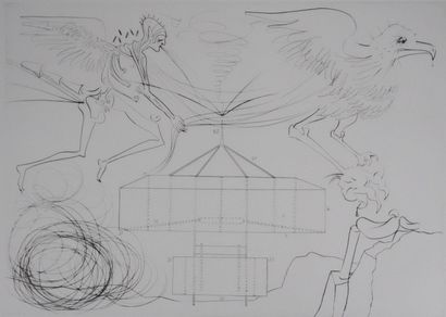 Salvador DALI (1904-1989)
Hommage à Léonard...