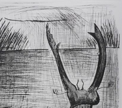 Bernard BUFFET (1928-1999)
Lucane et scarabée
Gravure...