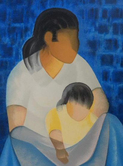 Louis TOFFOLI (1907-1999)
L'enfant au tricot...