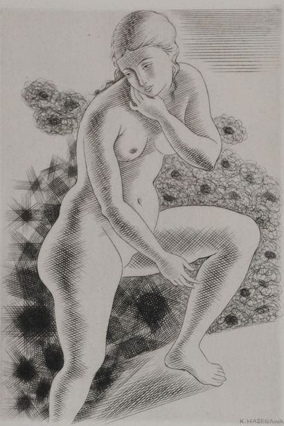 Kiyoshi HASEGAWA (1891-1981) 
Les spectateurs...