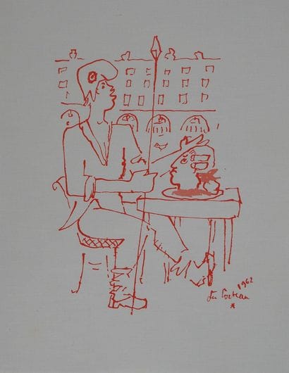 Jean COCTEAU (1889-1963)
Le repas révolutionnaire,...