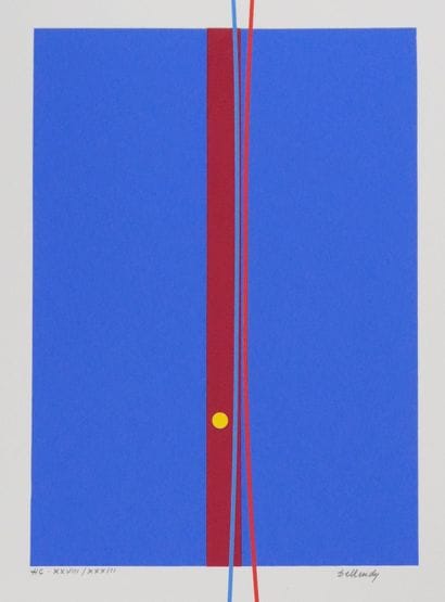 Claude BELLEUDY (1938-)
Ligne rouge sur fond...
