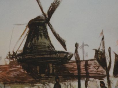 Claude MONET (1840-1926) (d'après) 
Le moulin...