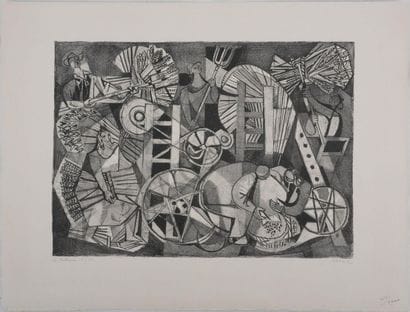 Georges DAYEZ (1907-1991)
La batteuse
Lithographie...