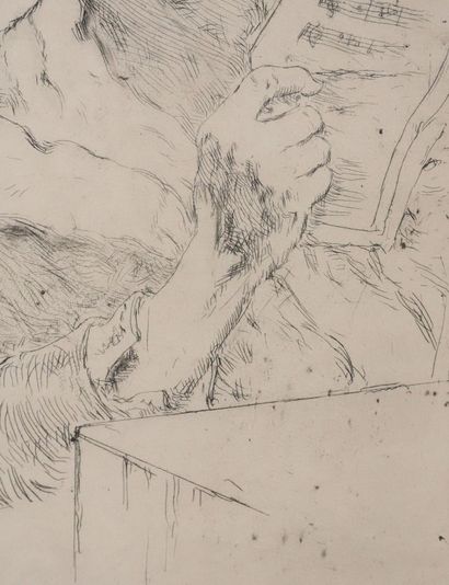 Daniel VIERGE (1851-1904)
Une fausse note,...