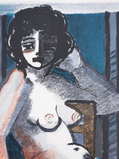Roger CRUSAT (1917-1994)
Nu au salon, 1973
Lithographie...