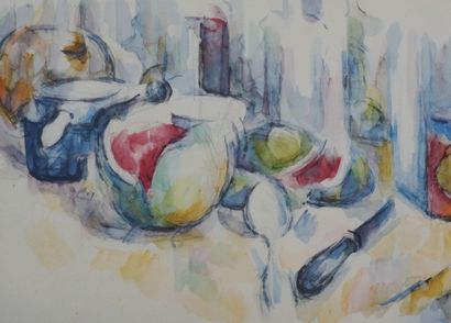 Paul CEZANNE (1839-1906) (d'après) 
Nature...