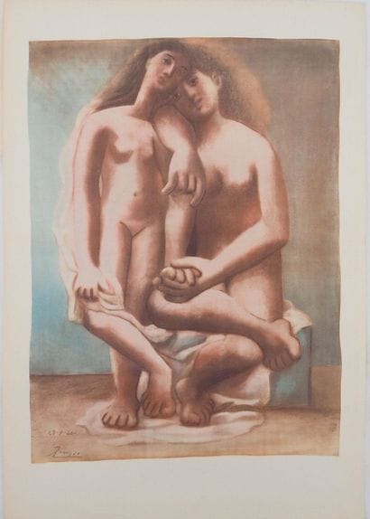 Pablo PICASSO (1881-1973)(d'après)
Deux nus,...