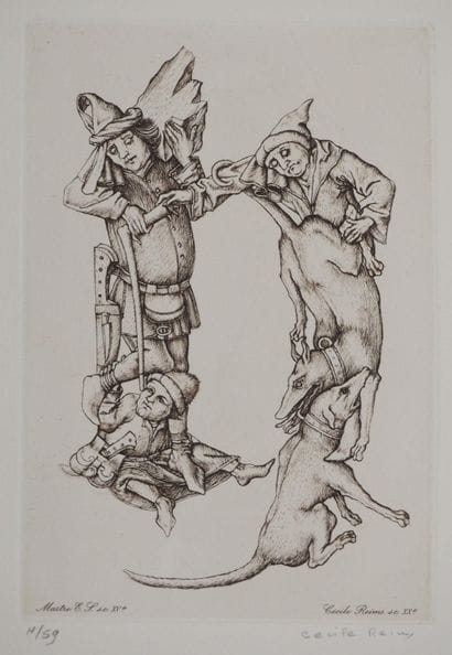 Cécile REIMS (1927-2020)
Les chiens entrelacés,...