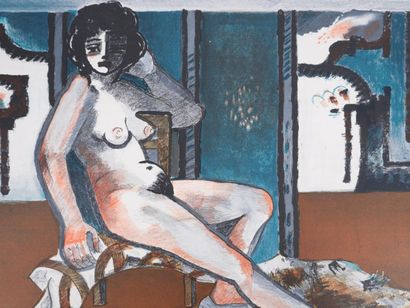Roger CRUSAT (1917-1994)
Nu au salon, 1973
Lithographie...