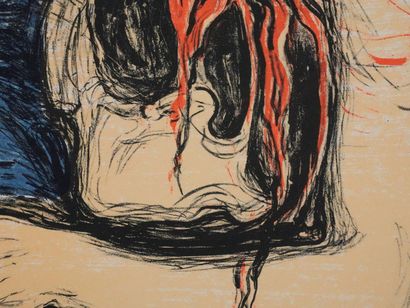 Edvard Munch (1863-1944) (d'après)
Vampire
Lithographie
Signée...