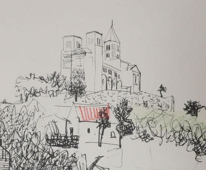 Roger BEZOMBES (1913-1994)
La route de Saint-Nectaire...