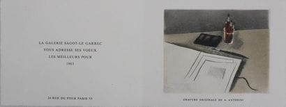 Annapia ANTONINI (1942-)
L'atelier de l'artiste
Gravure...